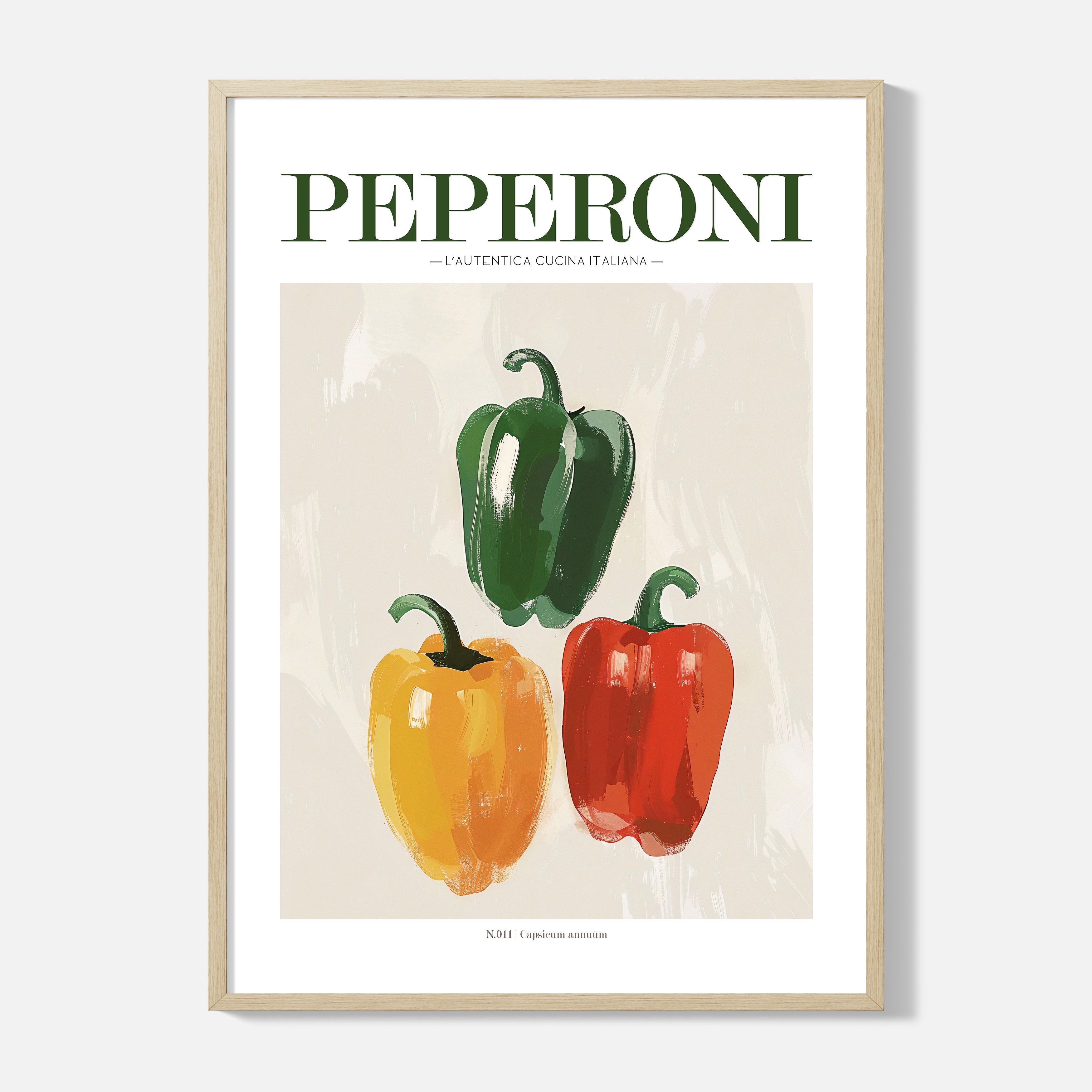 Bell Peppers Trio Print - Framed