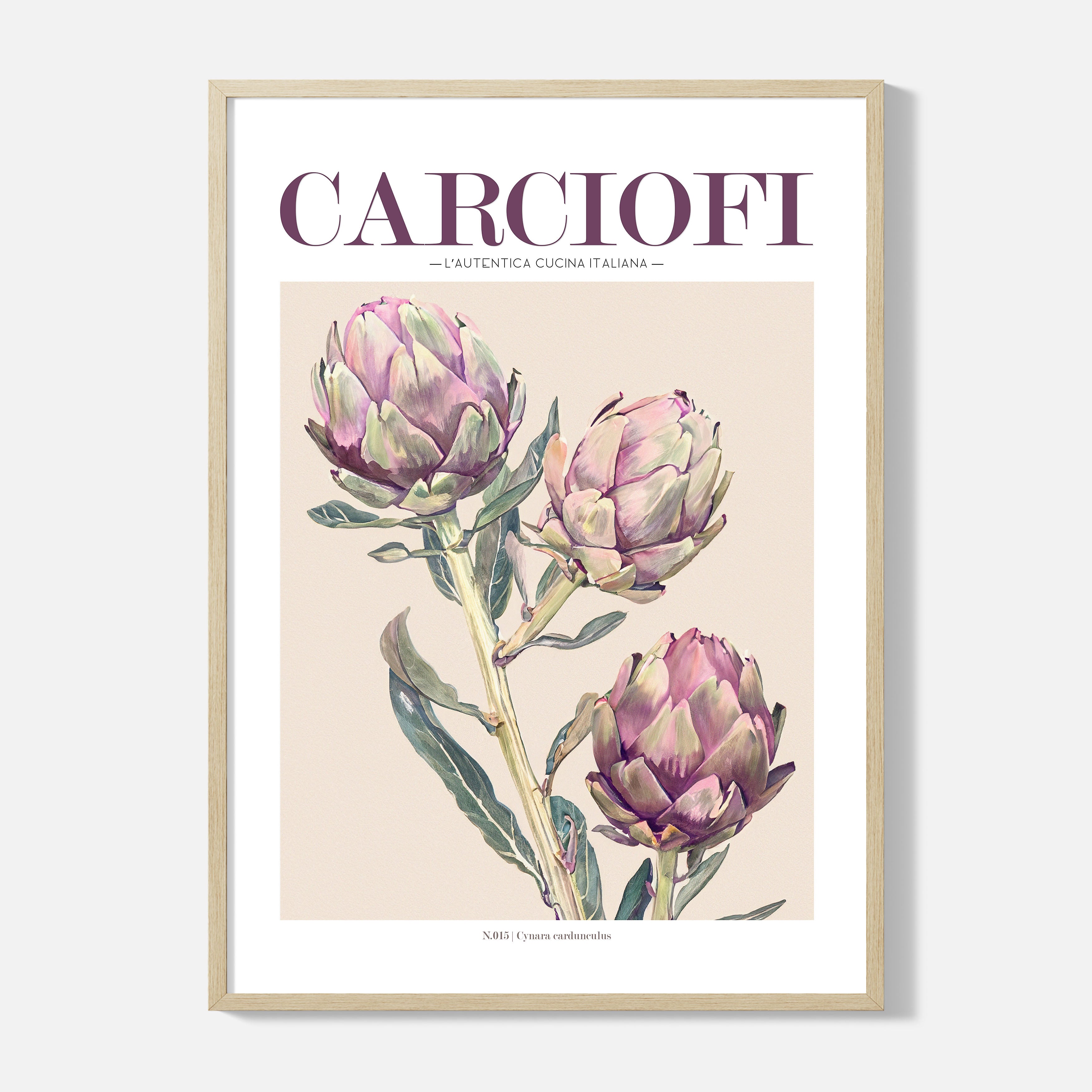 Artichoke Print - Italian Kitchen Collection - Framed