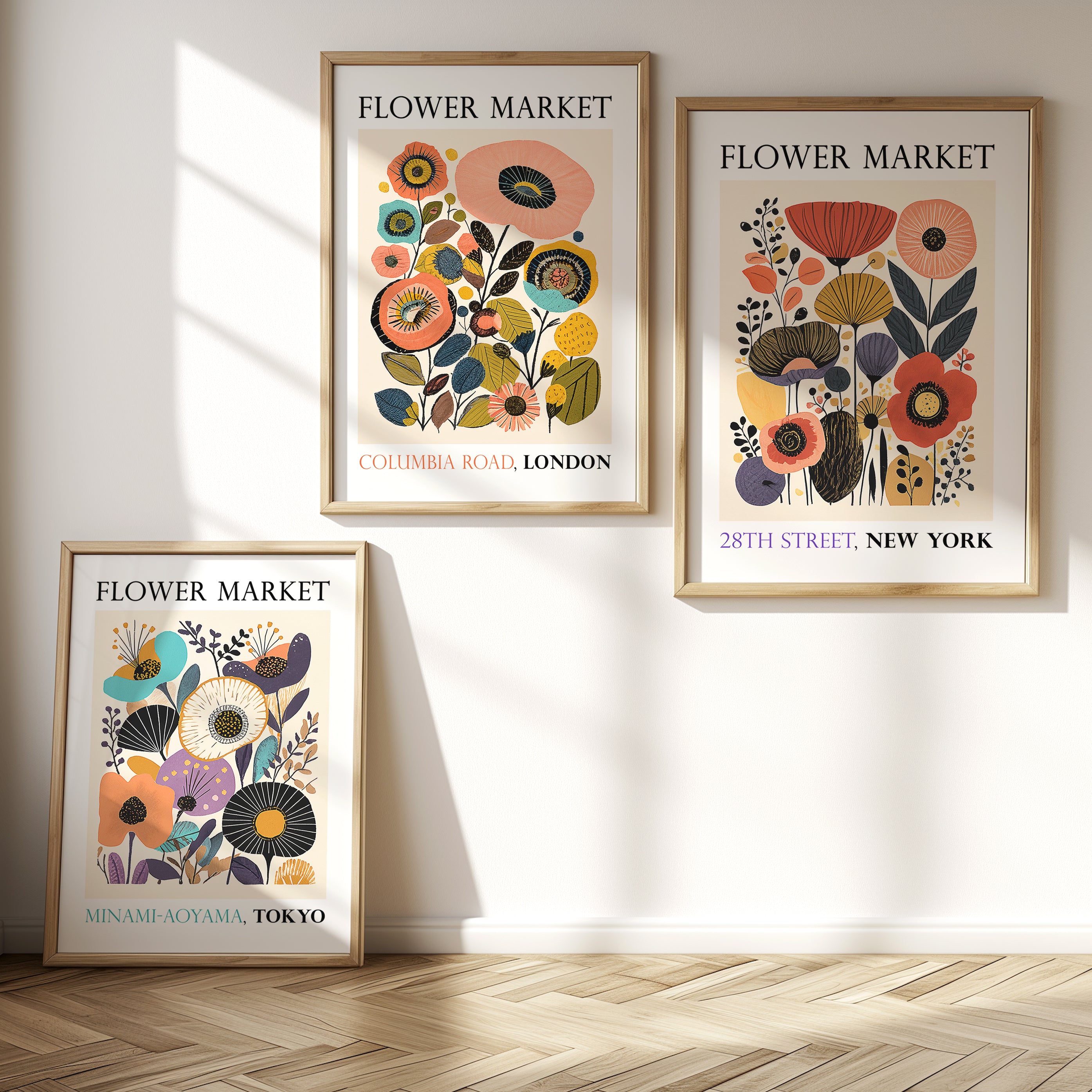 Flower Market Posters - Framed - Room