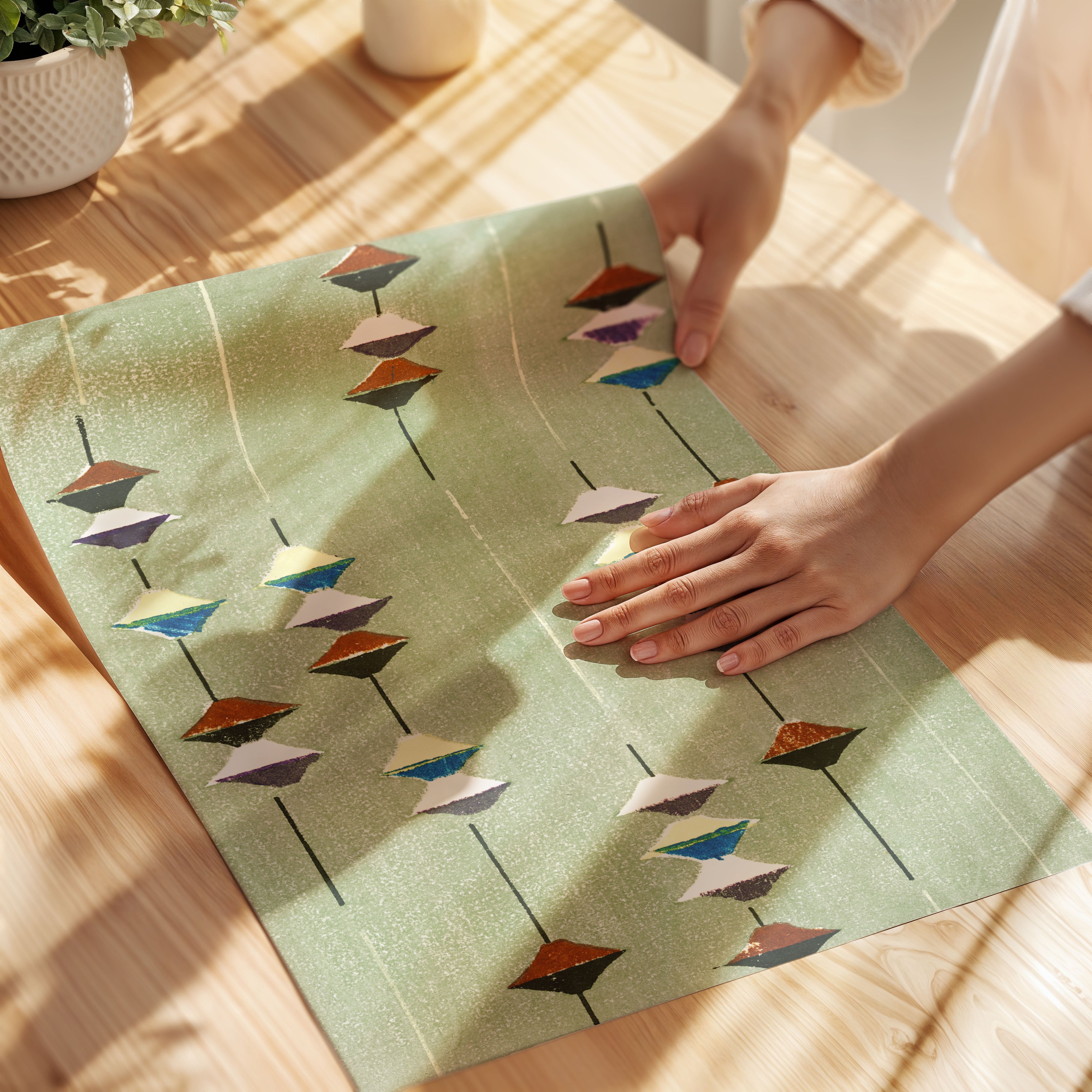 Furuya Kōrin (古谷紅麟) - Shima-Shima - Abacus Poster - Paper