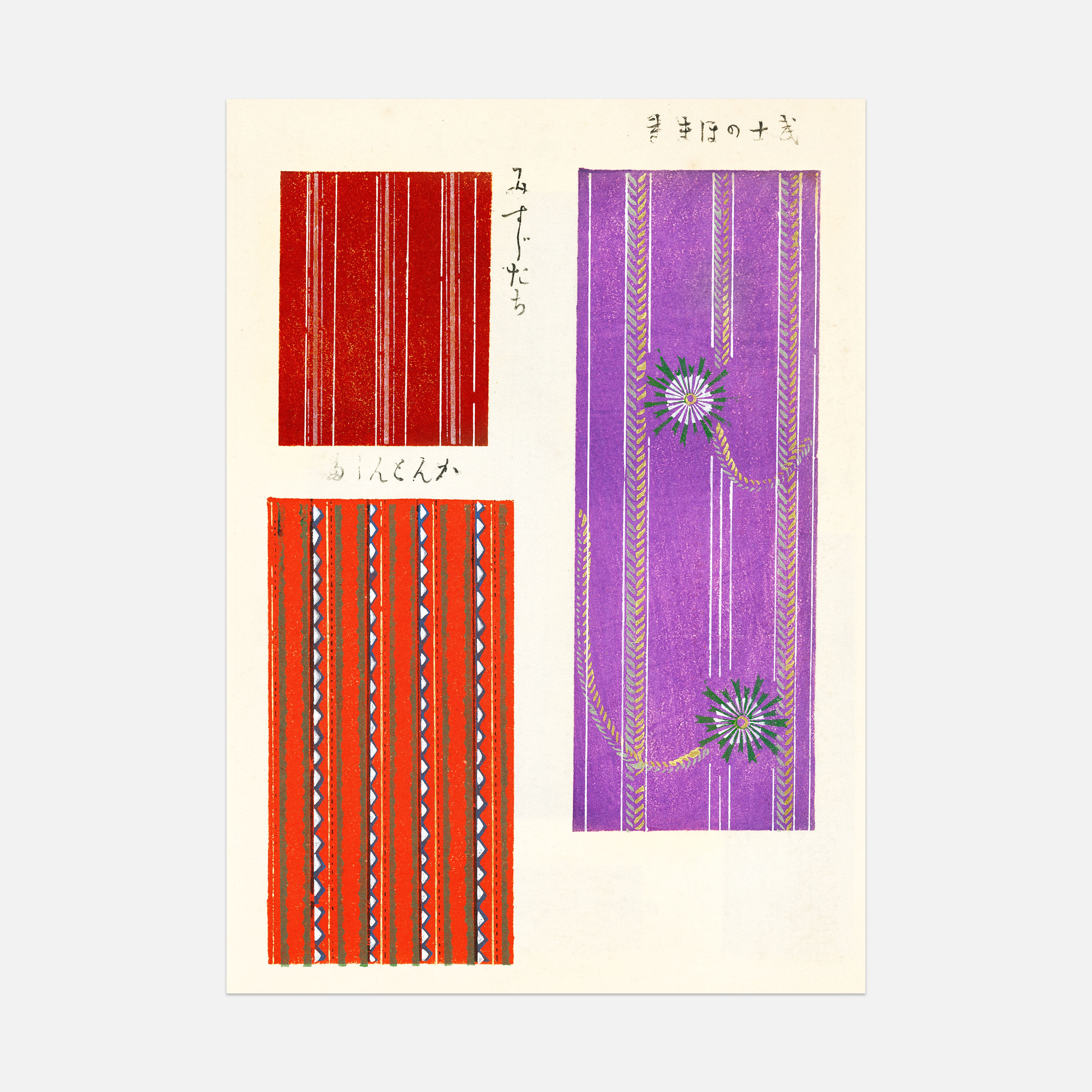 Furuya Kōrin (古谷紅麟) - Shima-Shima - Purple Poster - Front