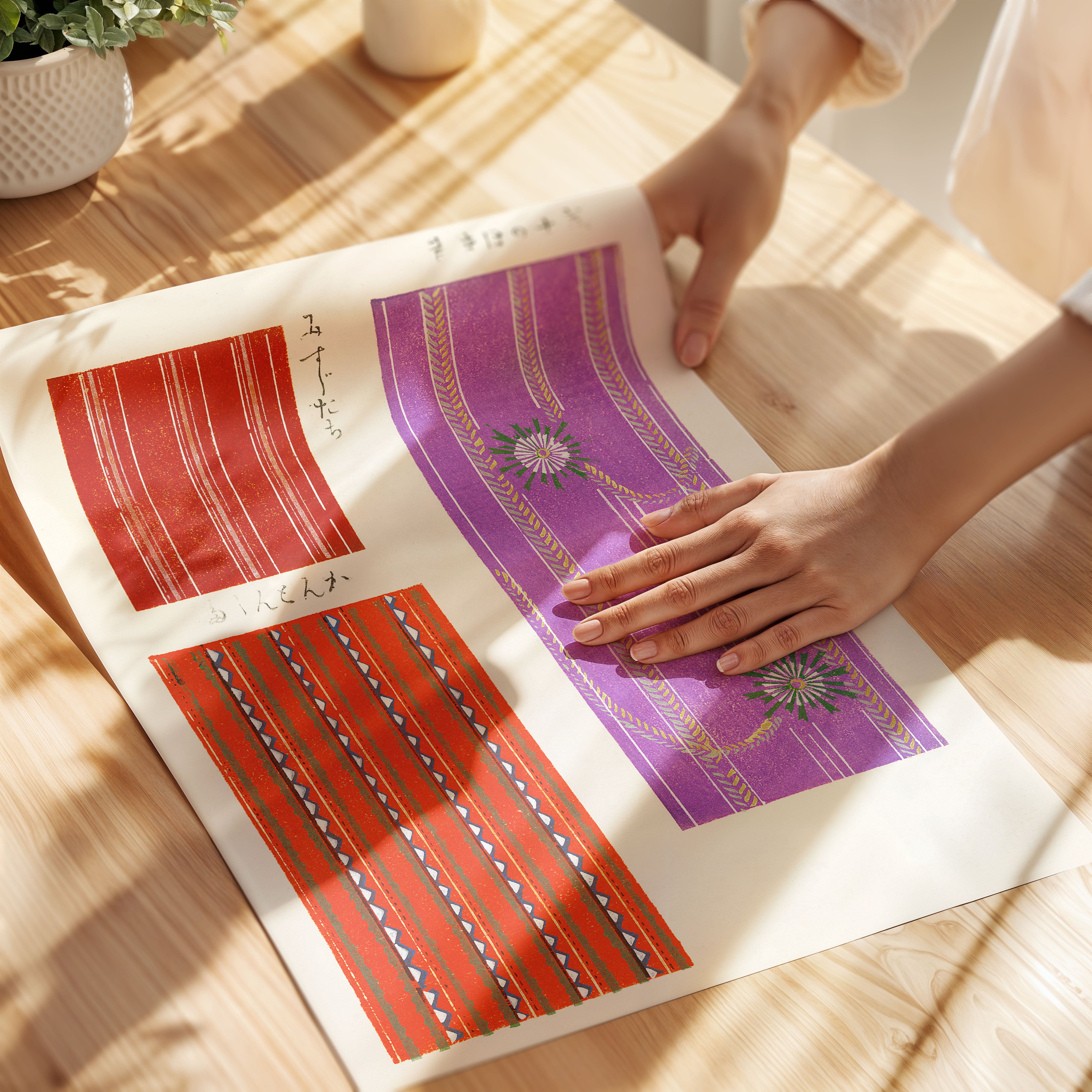 Furuya Kōrin (古谷紅麟) - Shima-Shima - Purple Poster - Paper