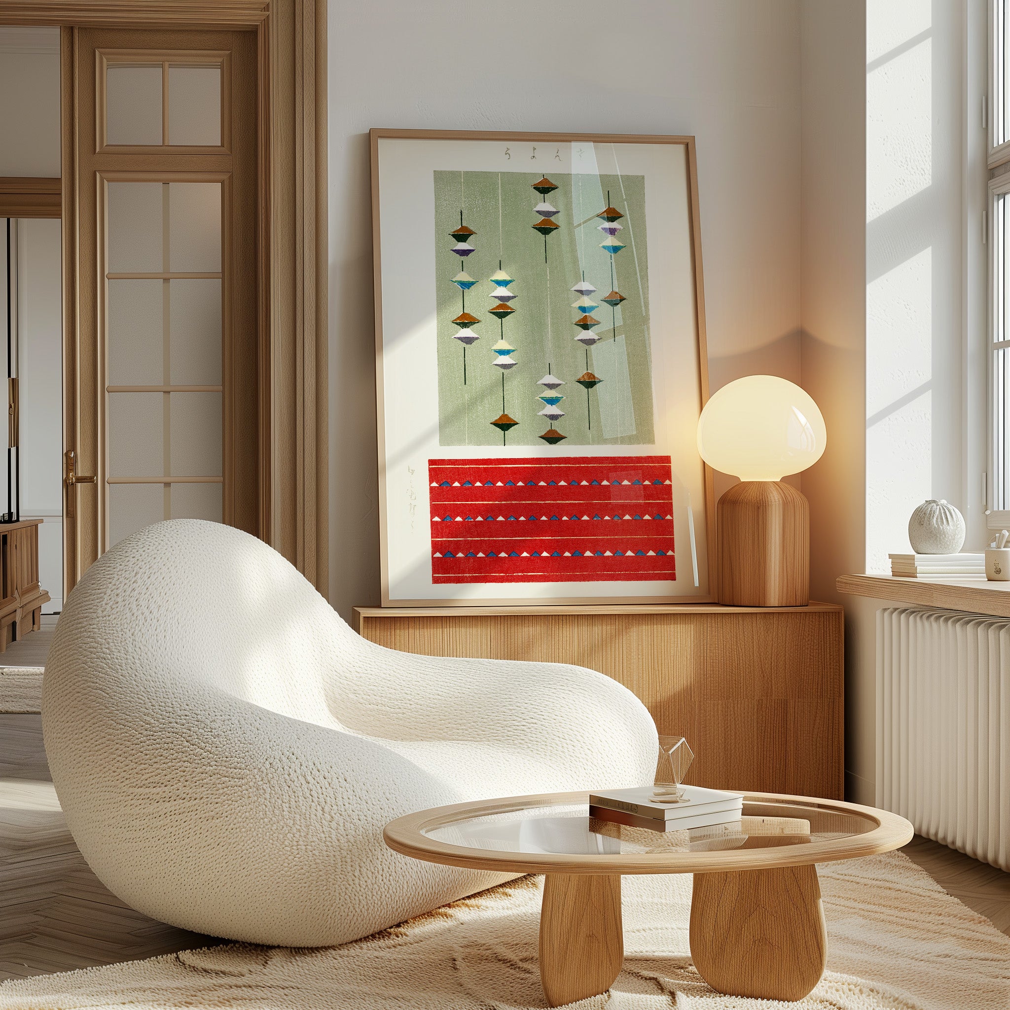 Furuya Kōrin (古谷紅麟) - Shima-Shima - Red Poster - Room