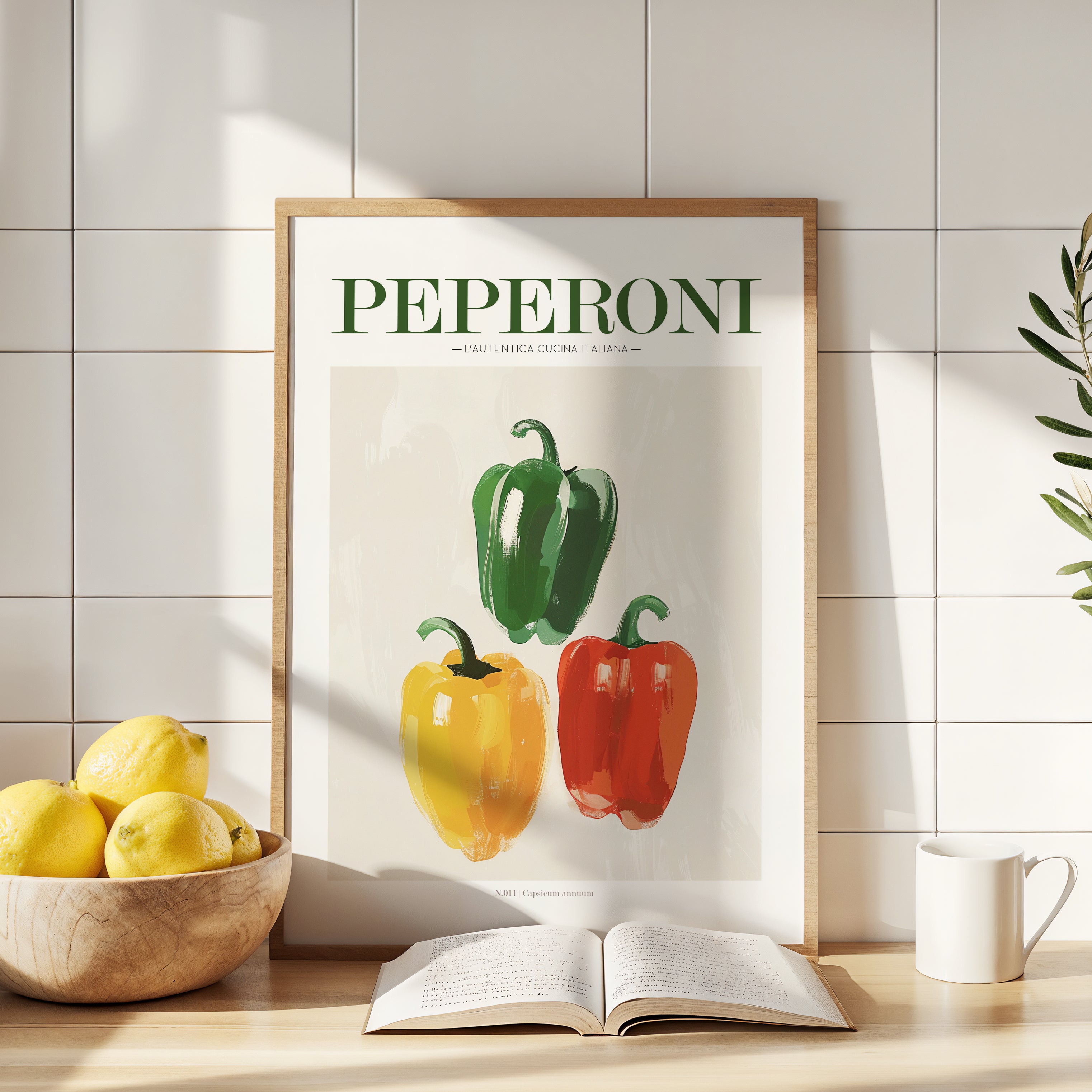 Bell Peppers Trio - Framed Poster Kitchen