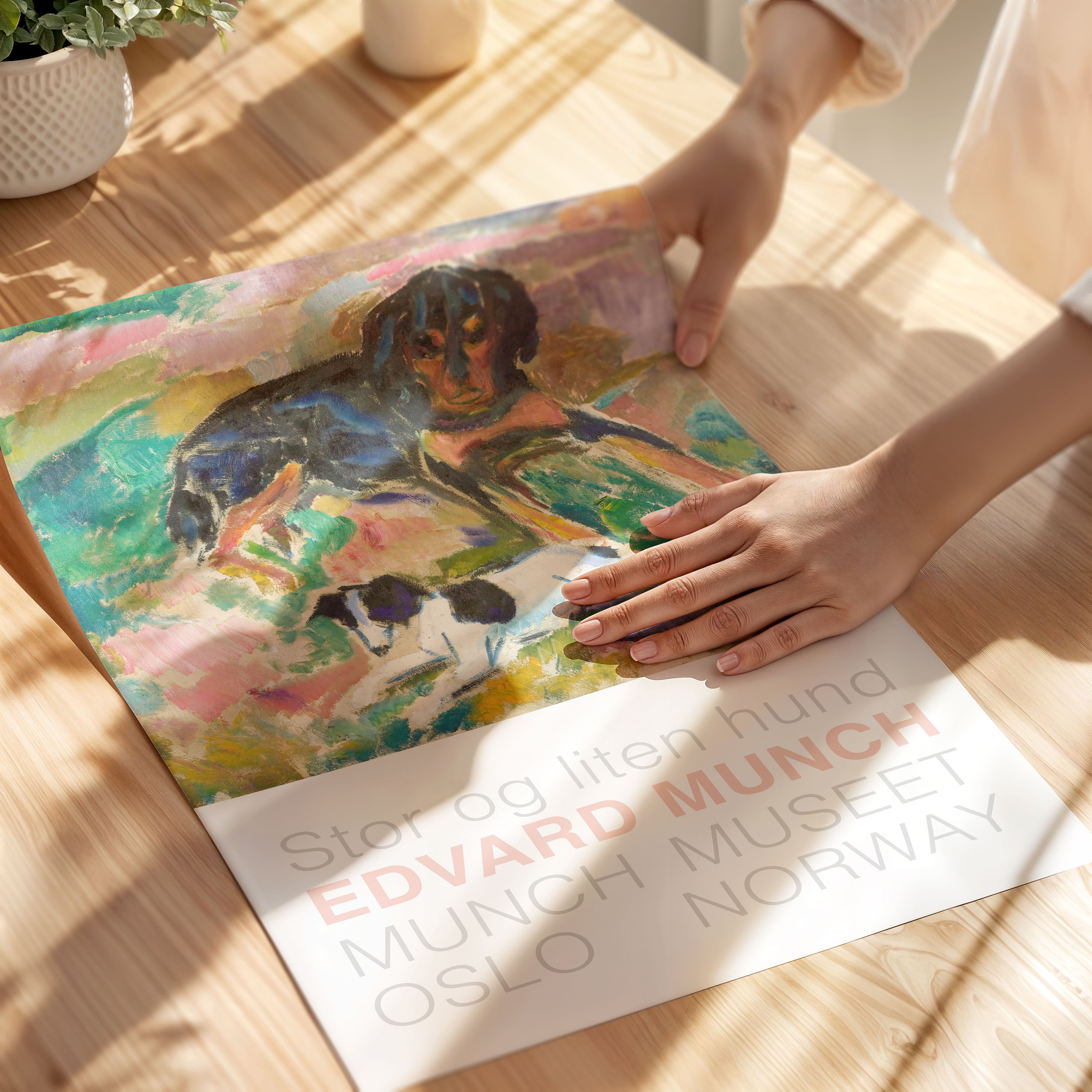 Edvard Munch Big And Small Dog Paper Poster - Front - Wallbees Shop