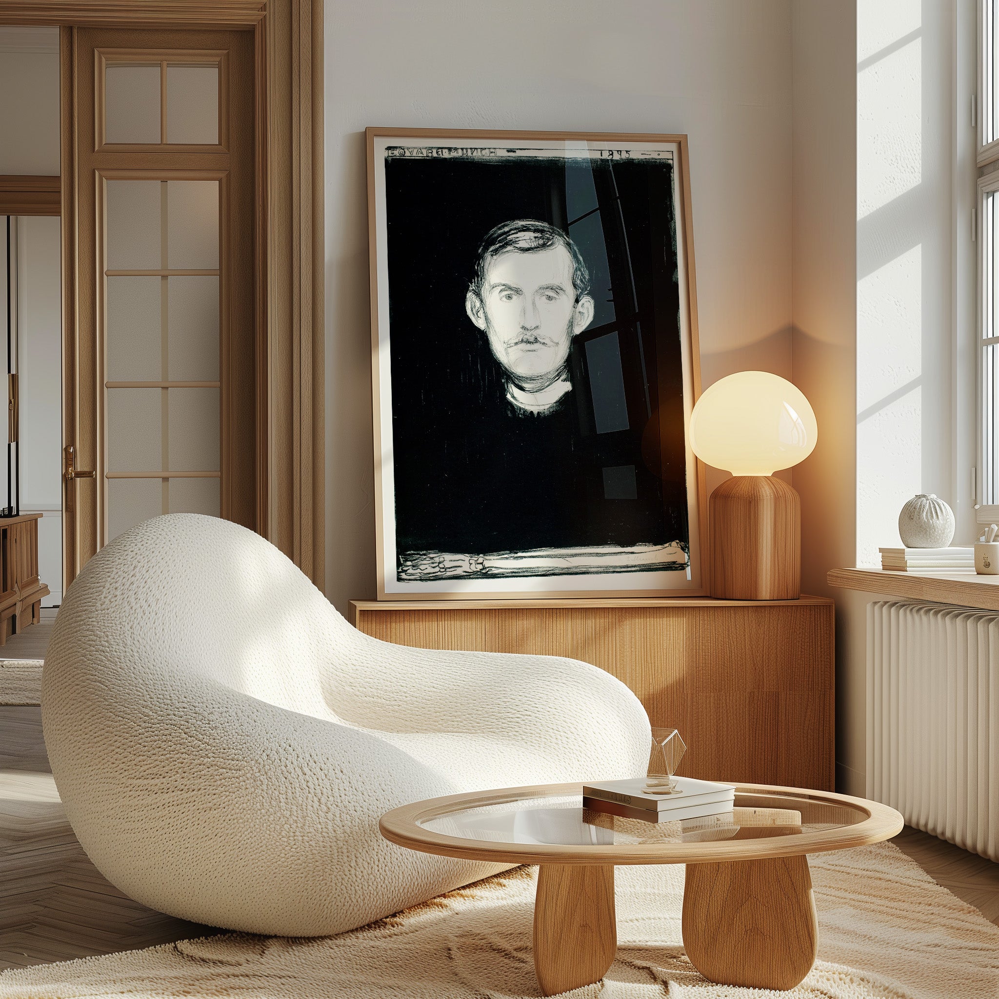 Edvard Munch - Self-Portrait Framed Print - Living Room - Wallbees Shop