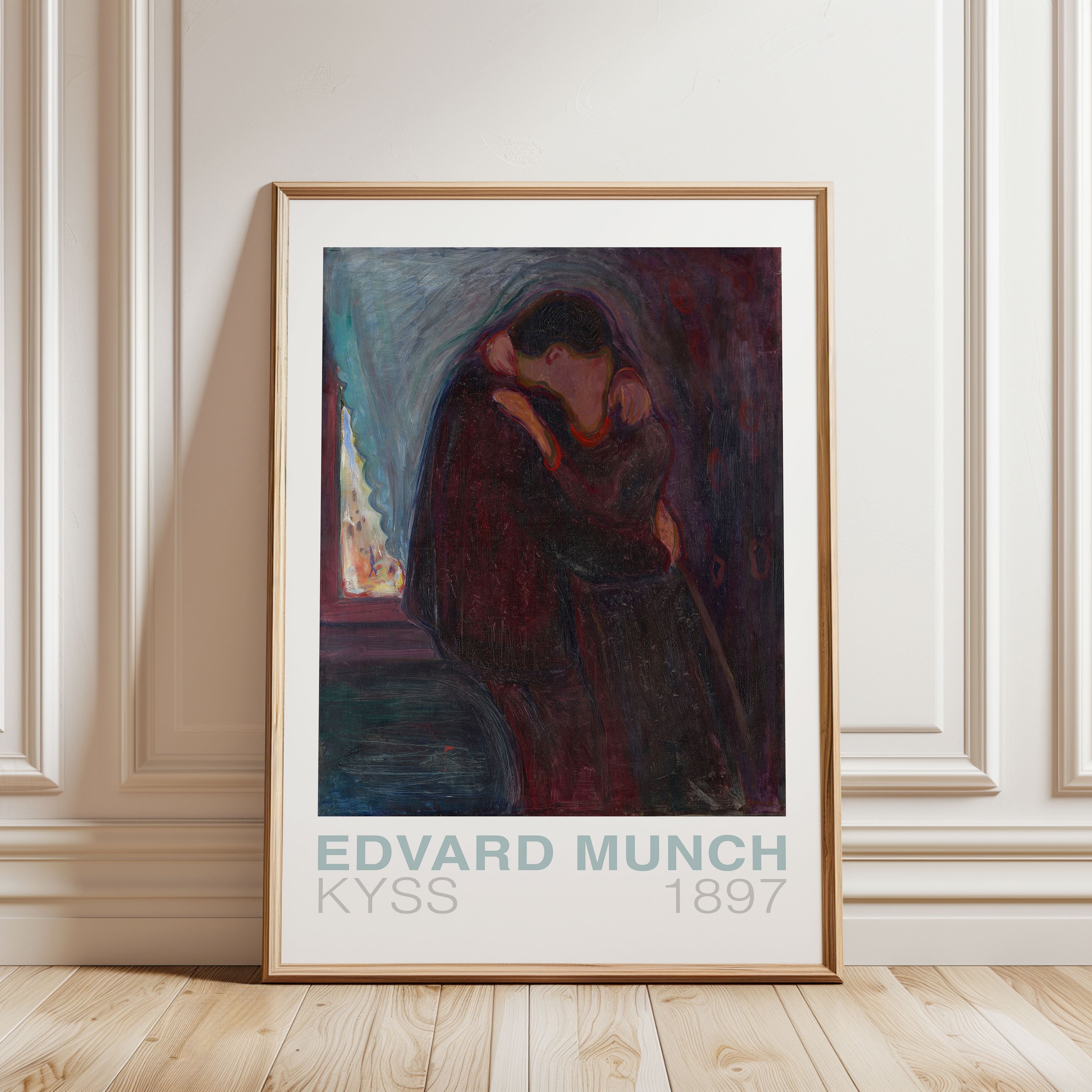 Edvard Munch - The Kiss Framed Poster - Front - Wallbees Shop
