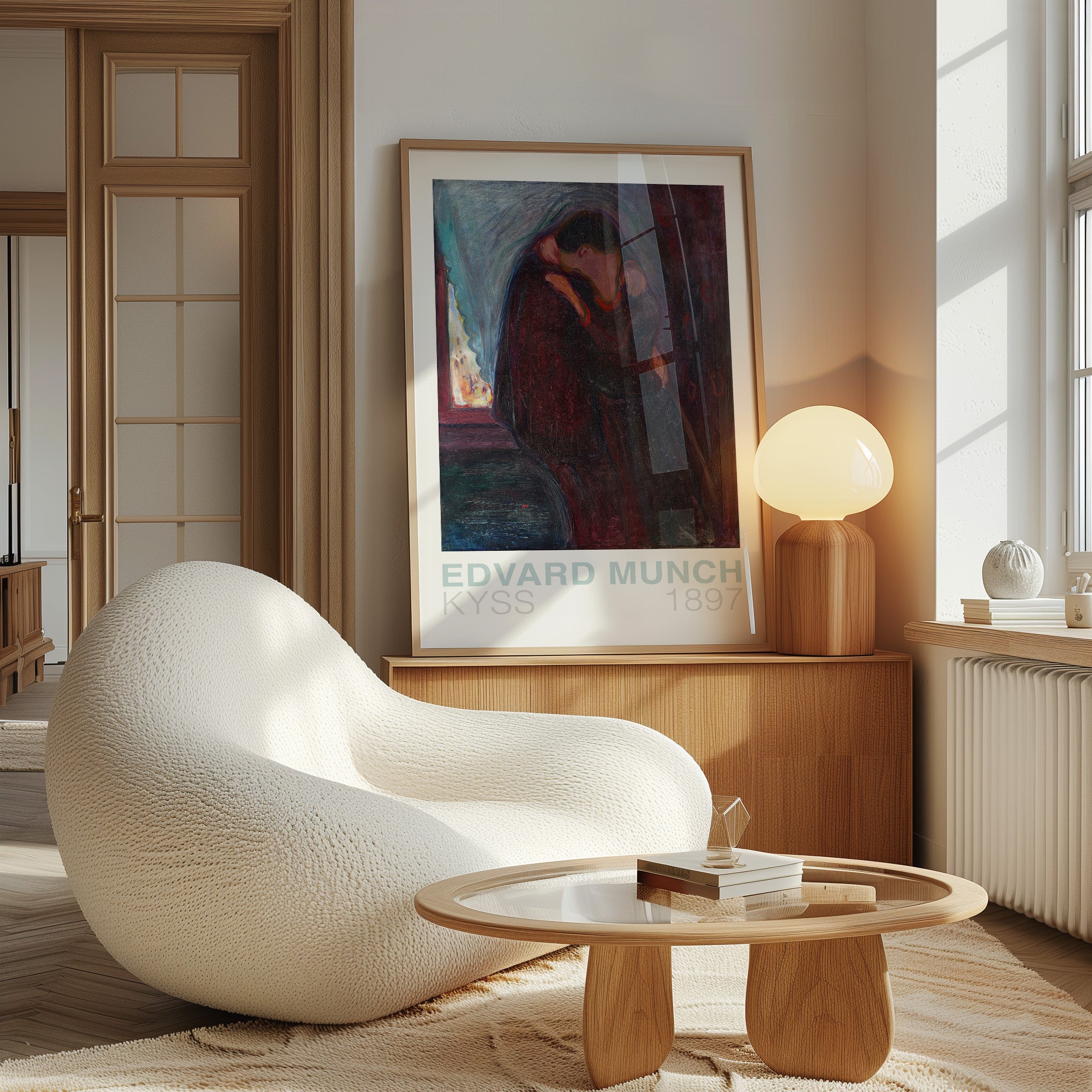 Edvard Munch - The Kiss Framed Poster - Living Room - Wallbees Shop