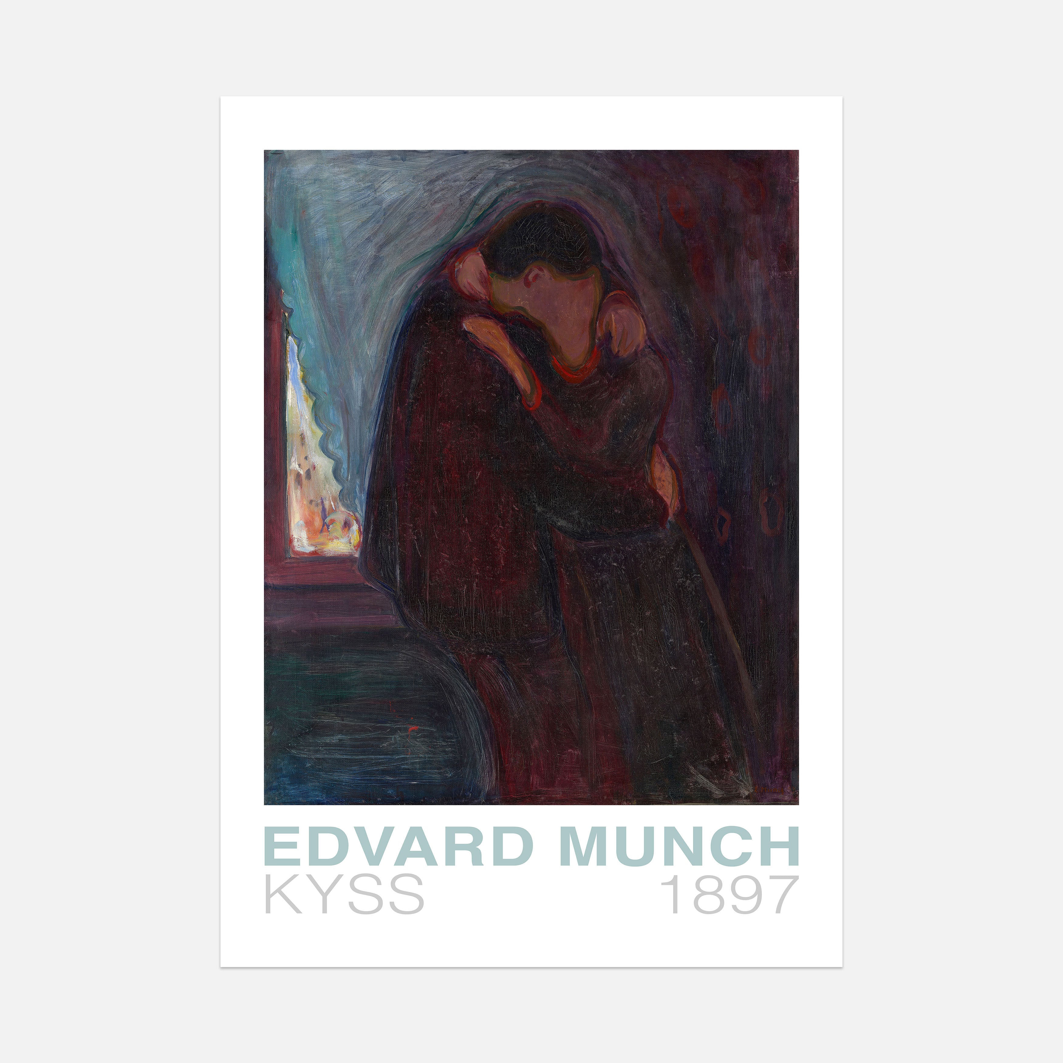 Edvard Munch - The Kiss Poster - Front - Wallbees Shop