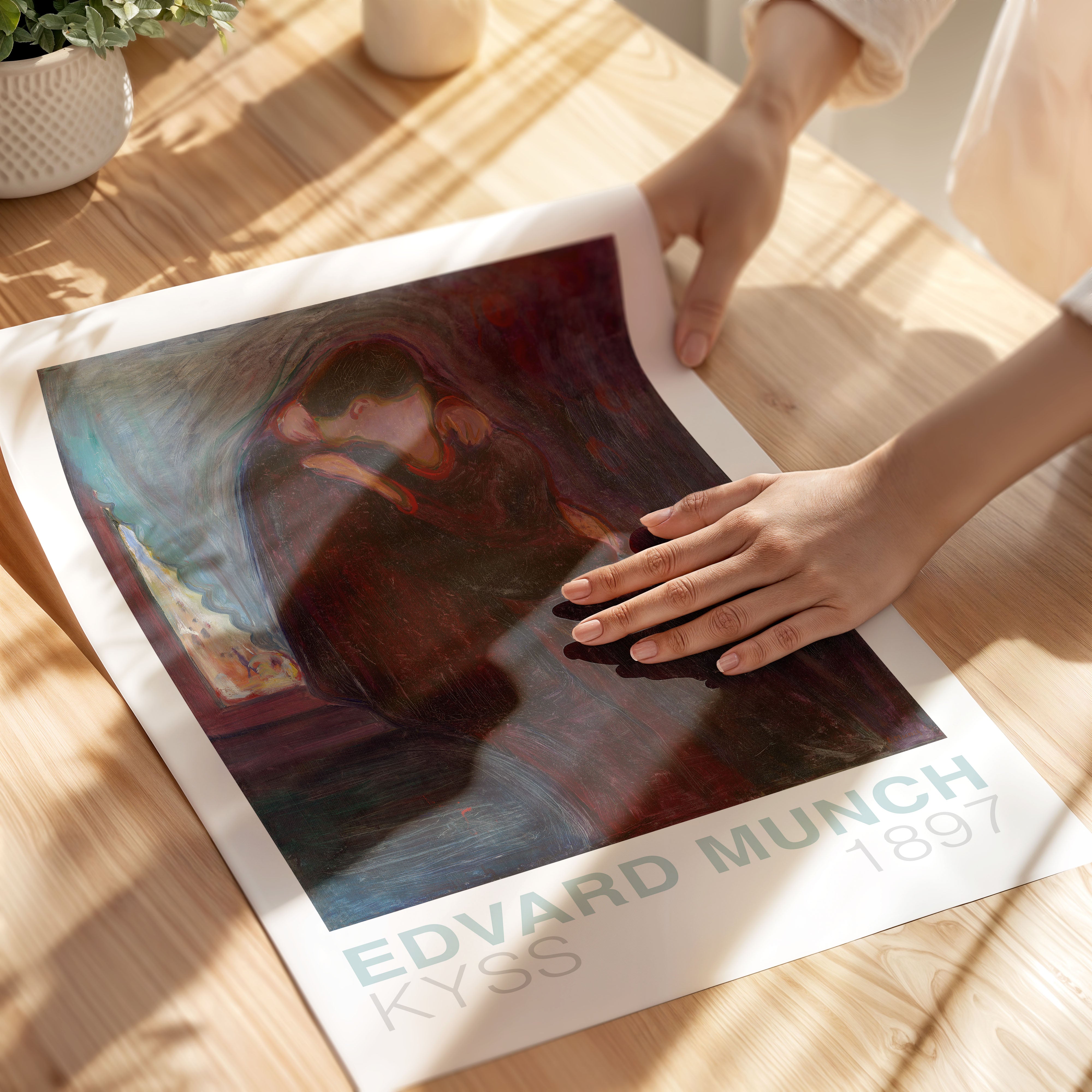 Edvard Munch - The Kiss Paper Poster - Front - Wallbees Shop