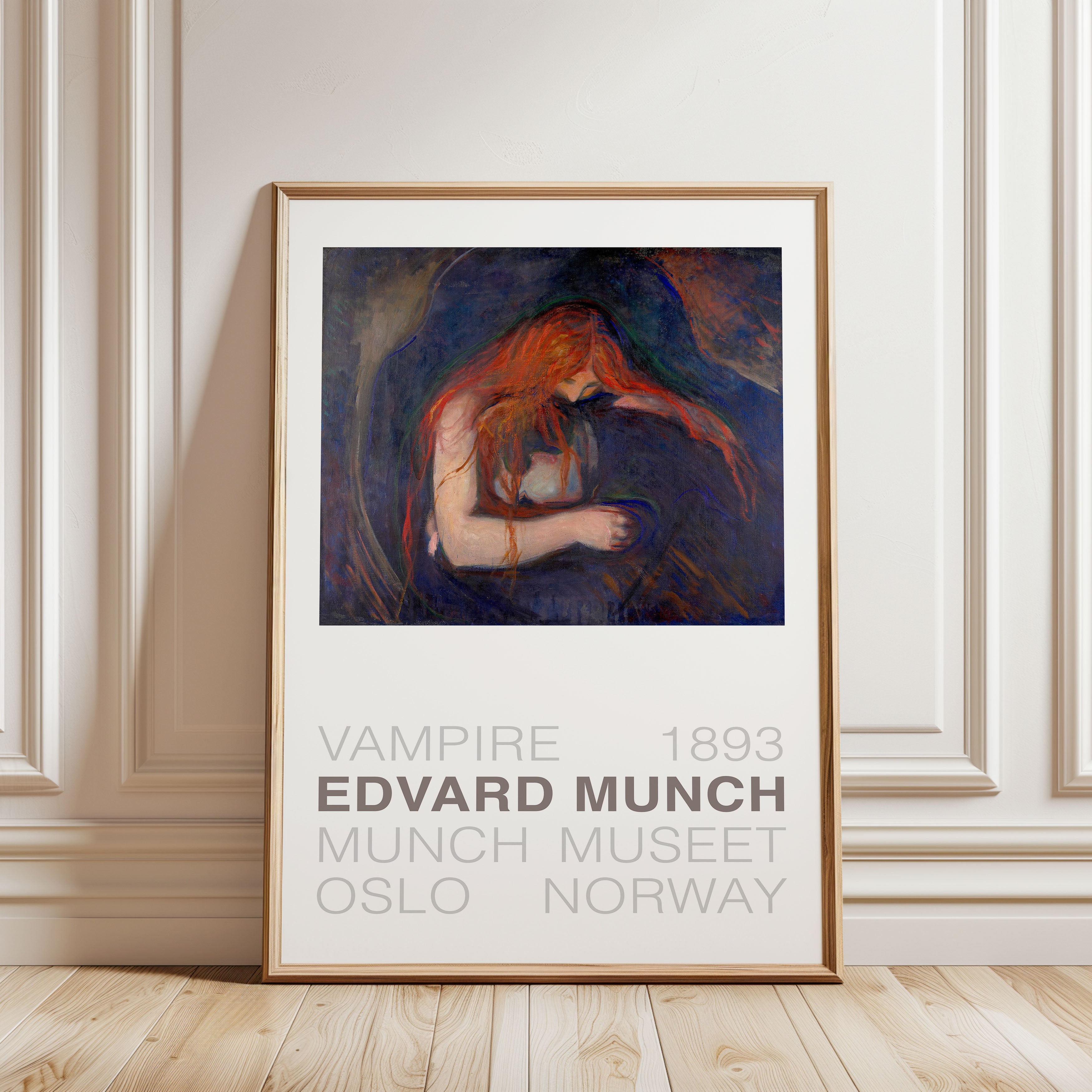 Edvard Munch - Vampire Framed Poster - Front - Wallbees Shop