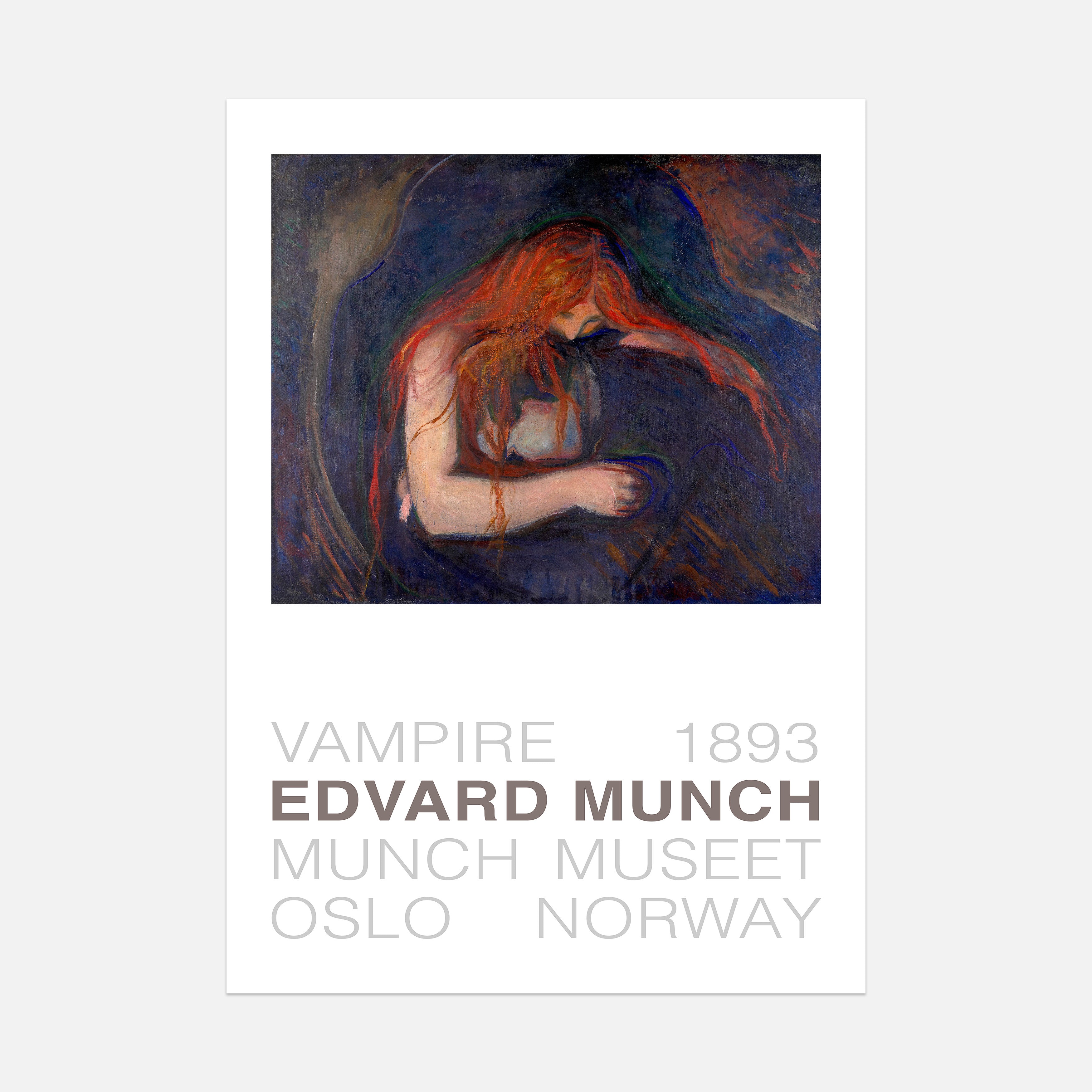 Edvard Munch - Vampire Poster - Front - Wallbees Shop