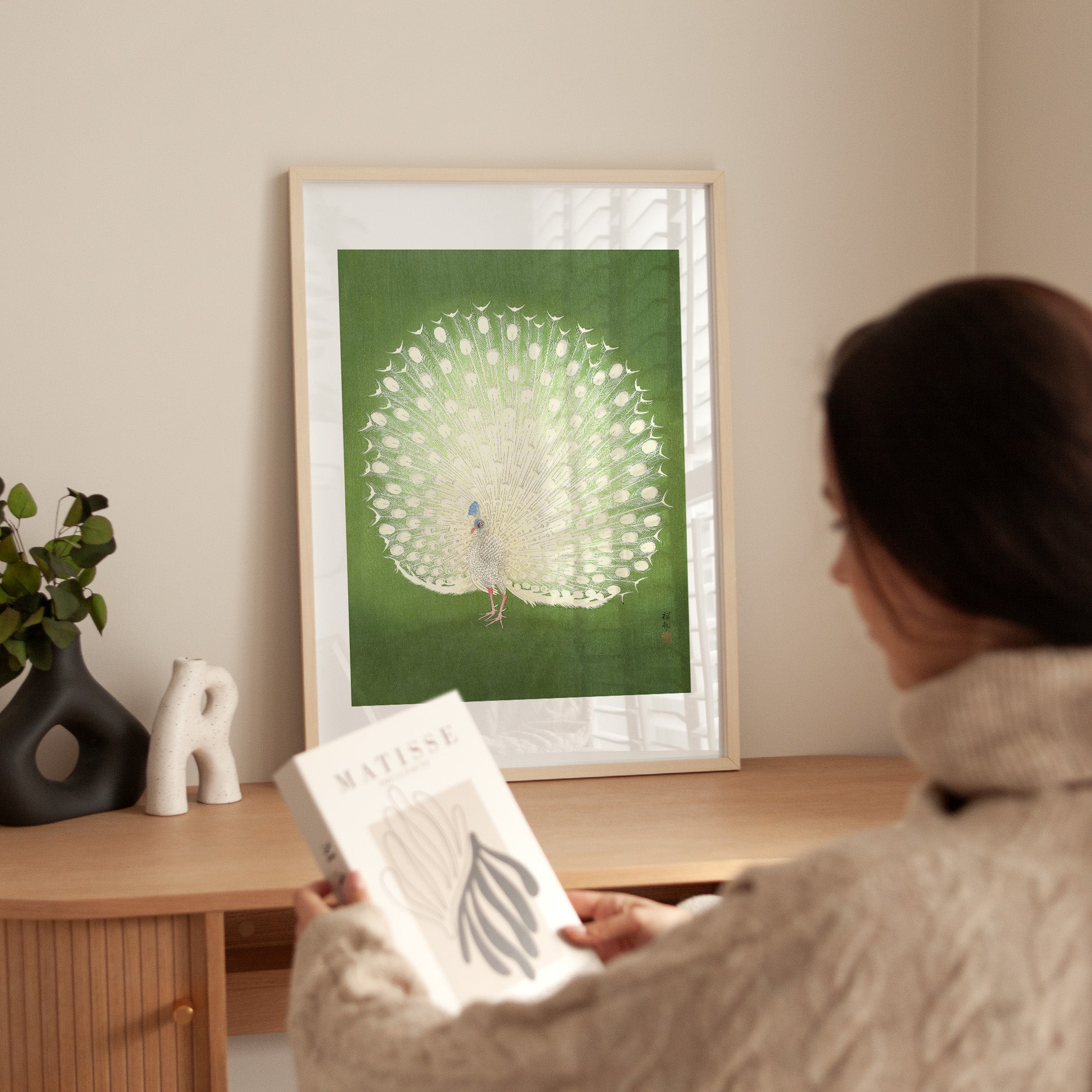 Ohara Koson - Peacock - Framed - Room