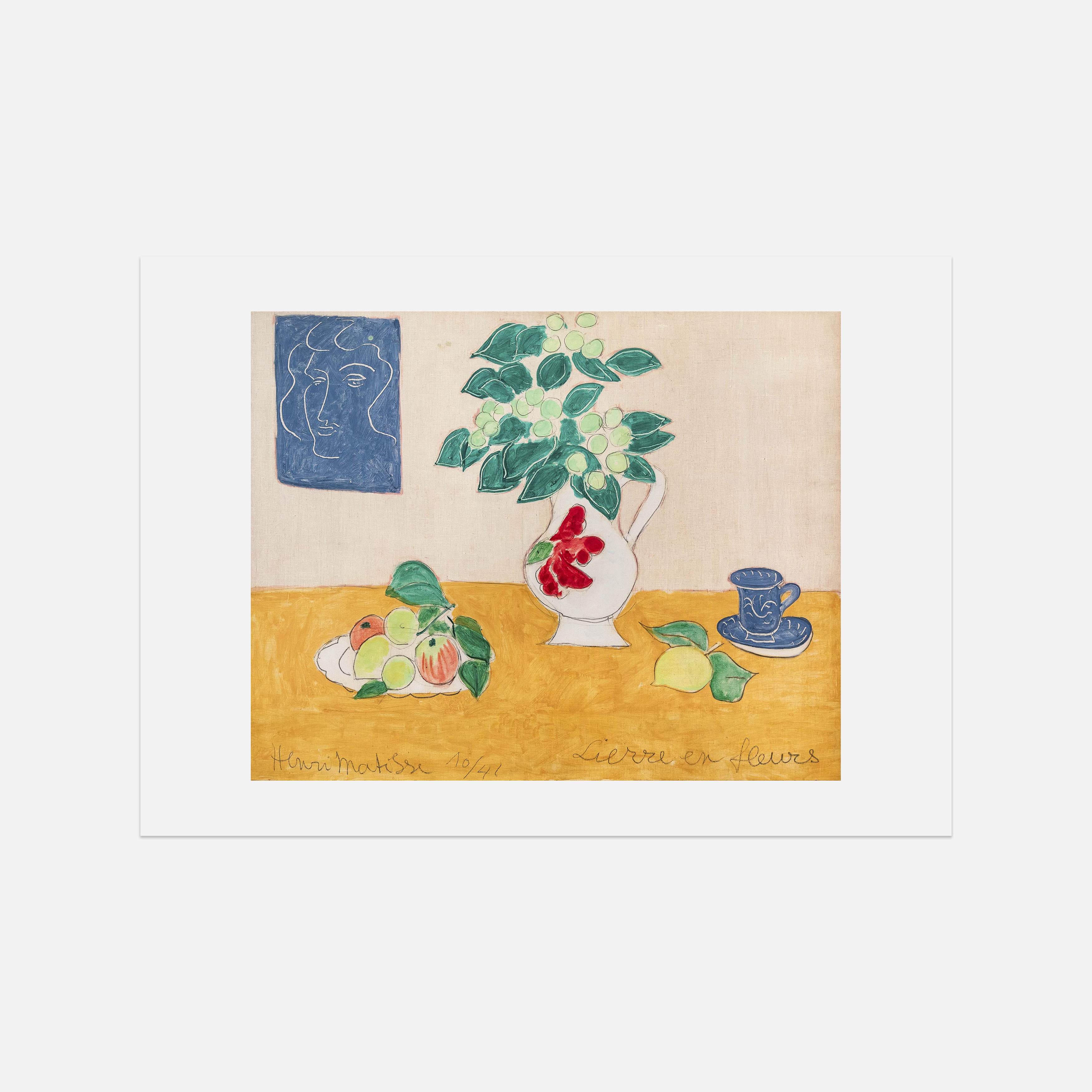 Henri Matisse - Ivy in Flower (Lierre en Fleurs) Print - Unframed