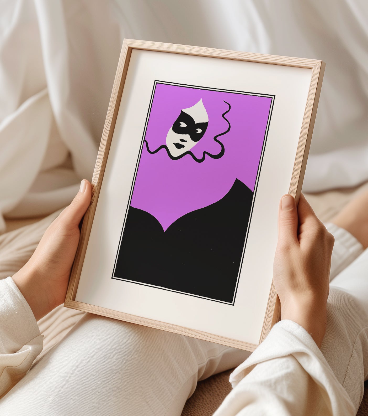 The Woman With The Mask - Wallbees Shop