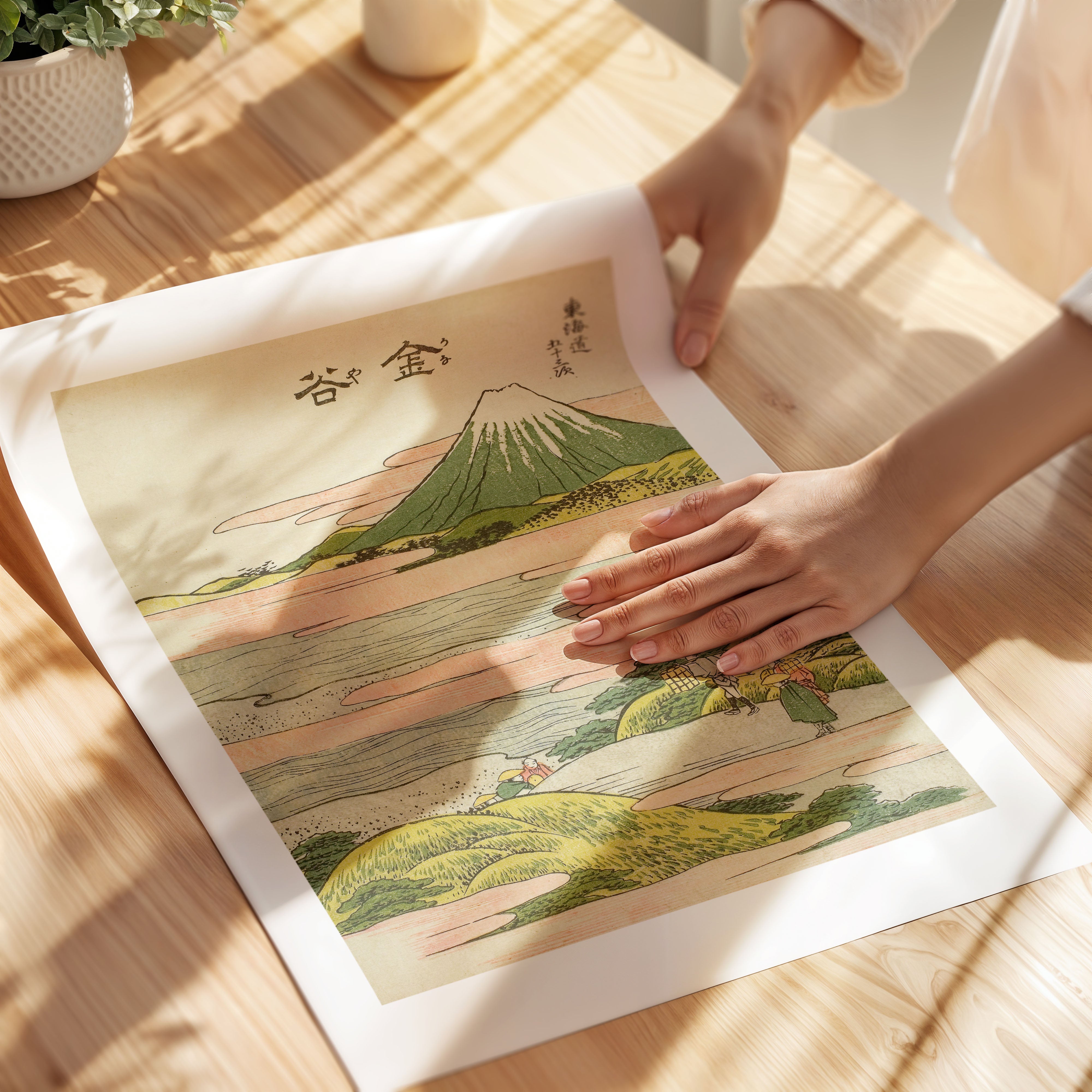 Katsushika Hokusai - Kanaya - Fifty Three Stations of the Tokaido - Unframed - Paper