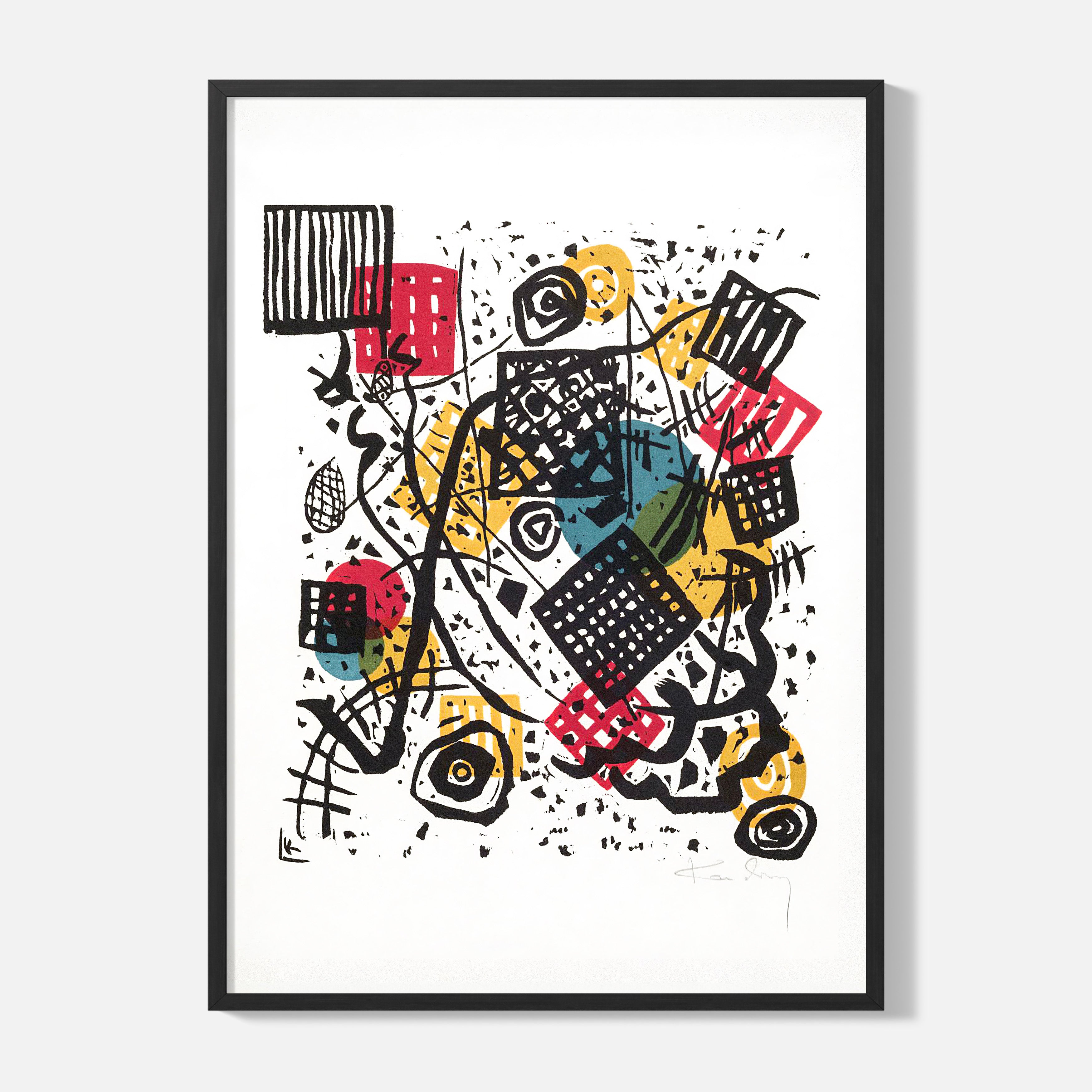 Wassily Kandinsky - Small Worlds (Kleine Welten) - Planche V - Framed Poster