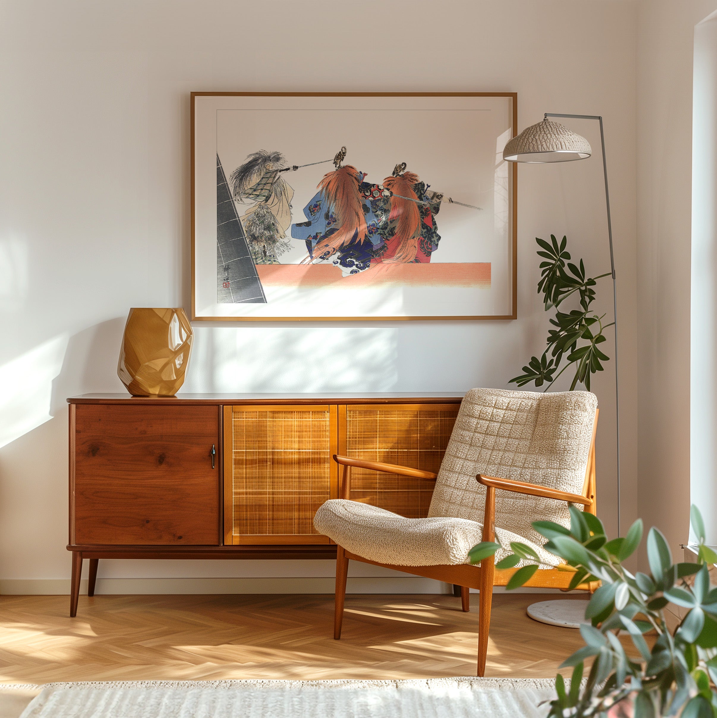 Kogyo Tsukioka _ Noh Theater Play Ikkaku Sennin - Framed Poster - Living Room