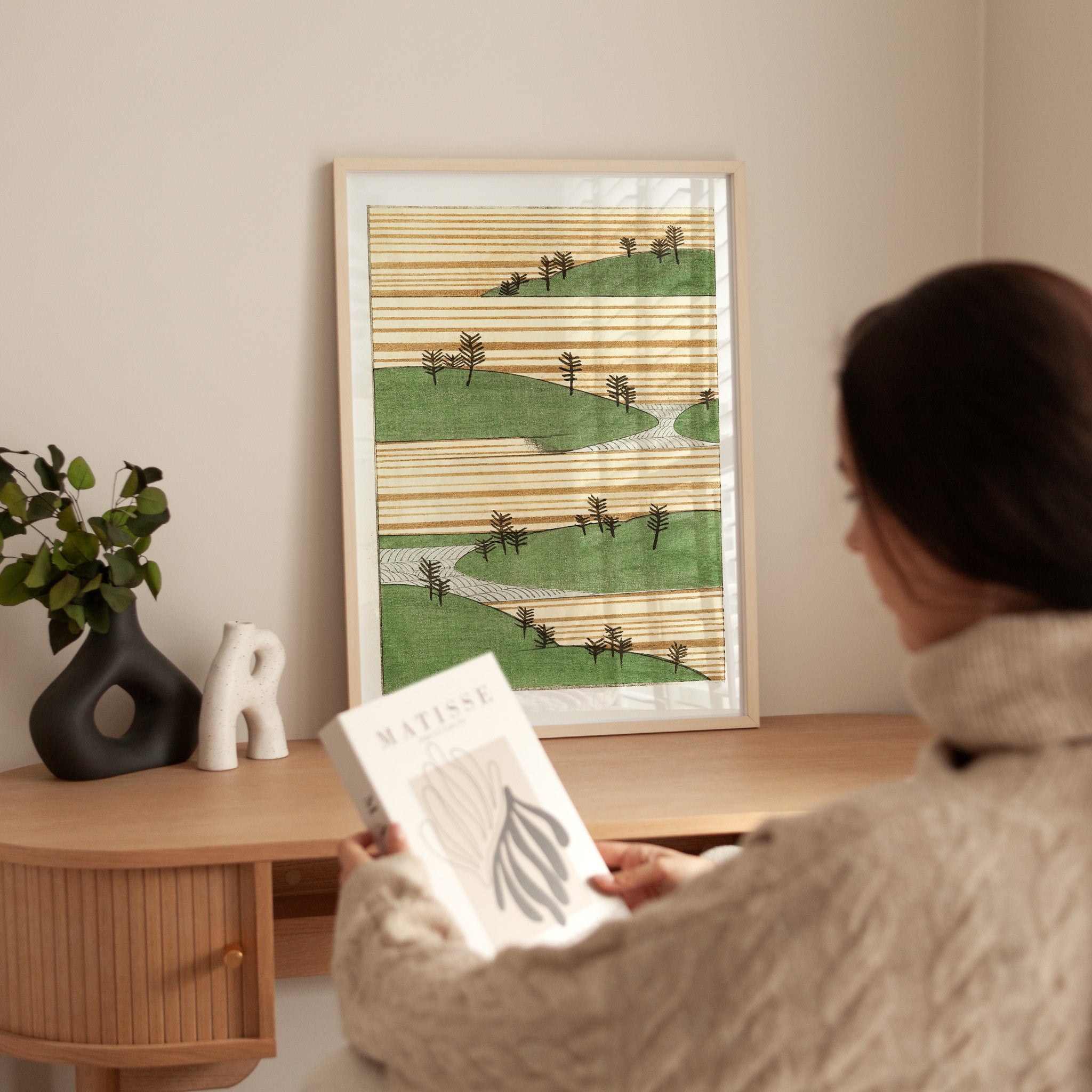 Shin Bijutsukai - Forest - Framed Poster - Living Room