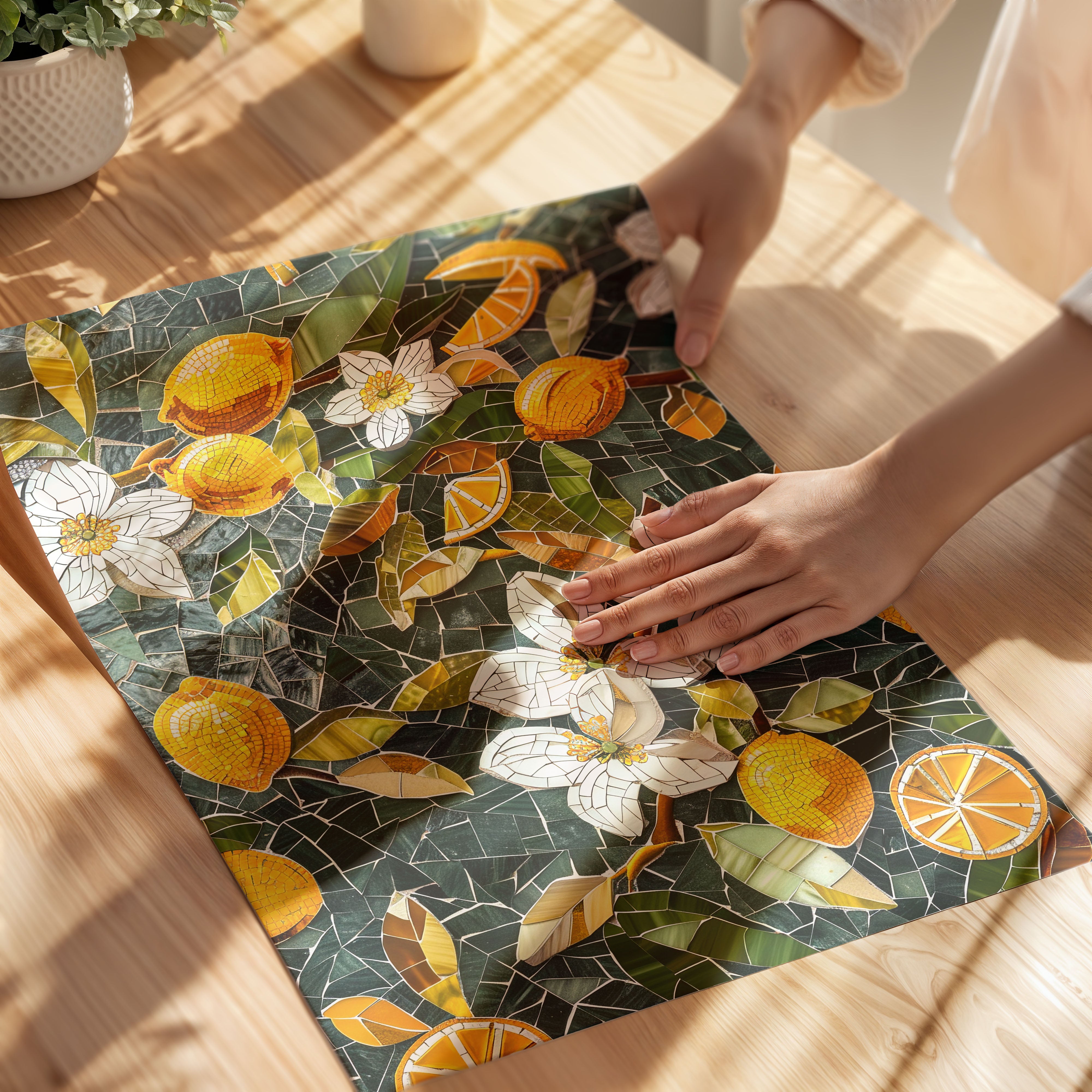 Lemon Tiles Poster - Unframed