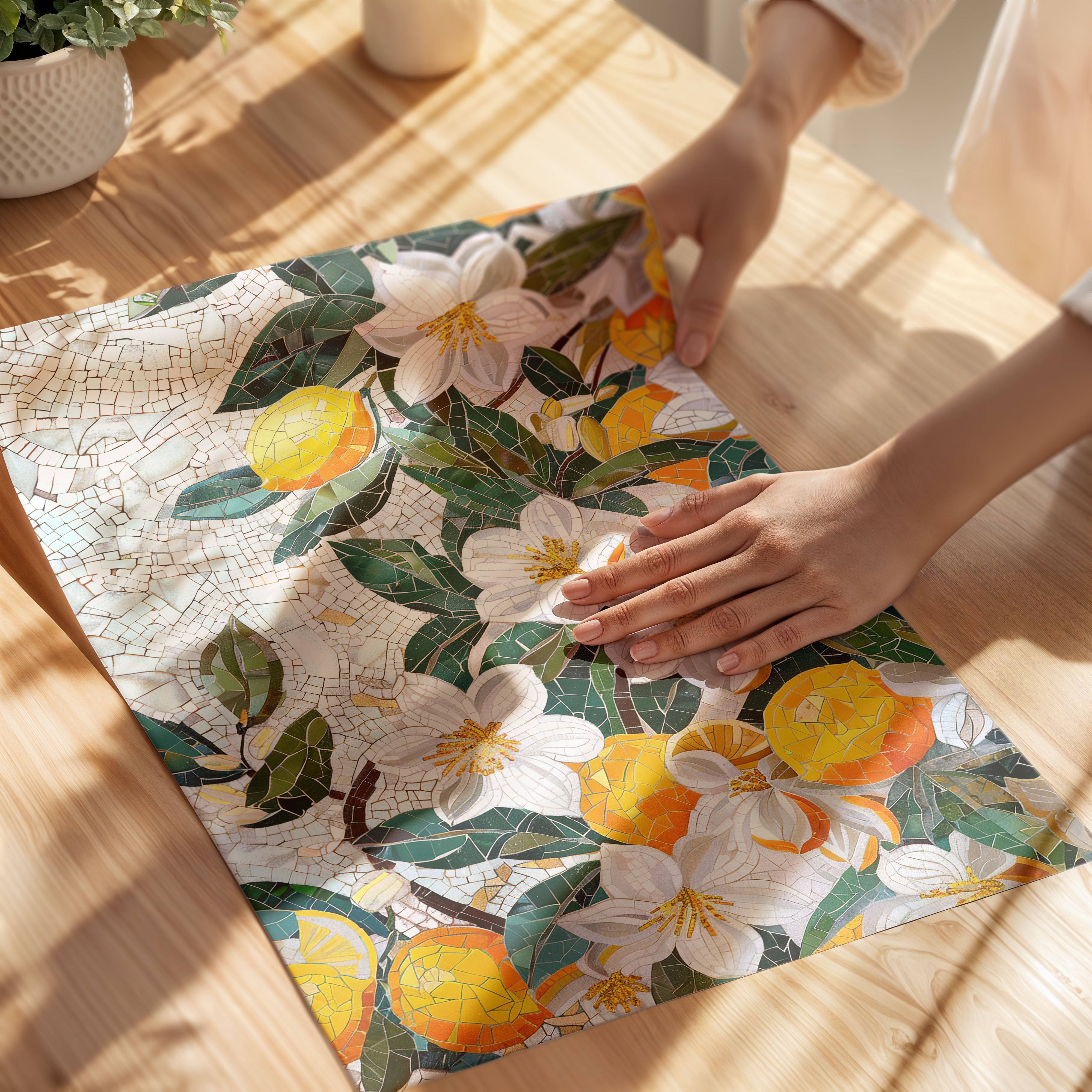 Sicilian Lemon Tiles Poster - Unframed