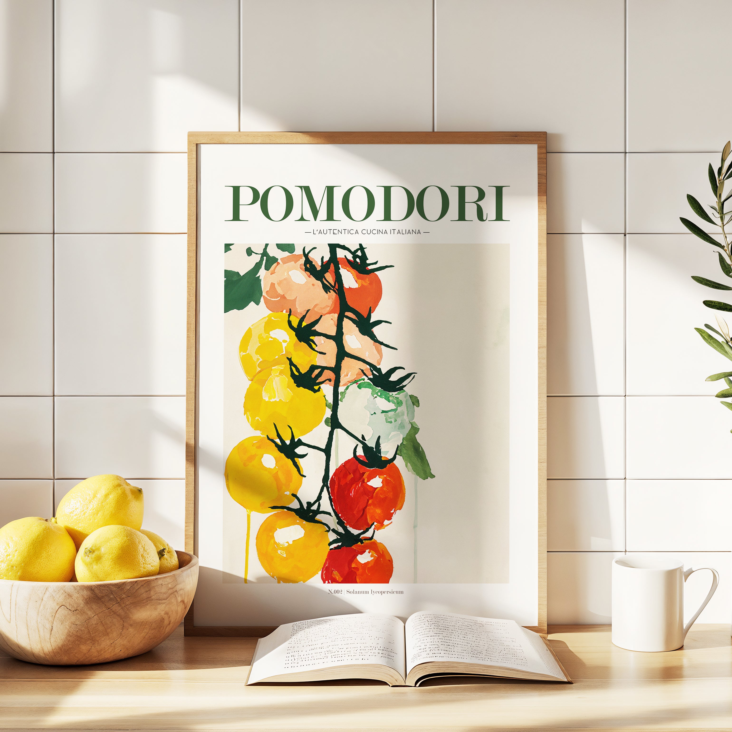 Vine Tomato Poster - Italian Kitchen - Framed Kitchen