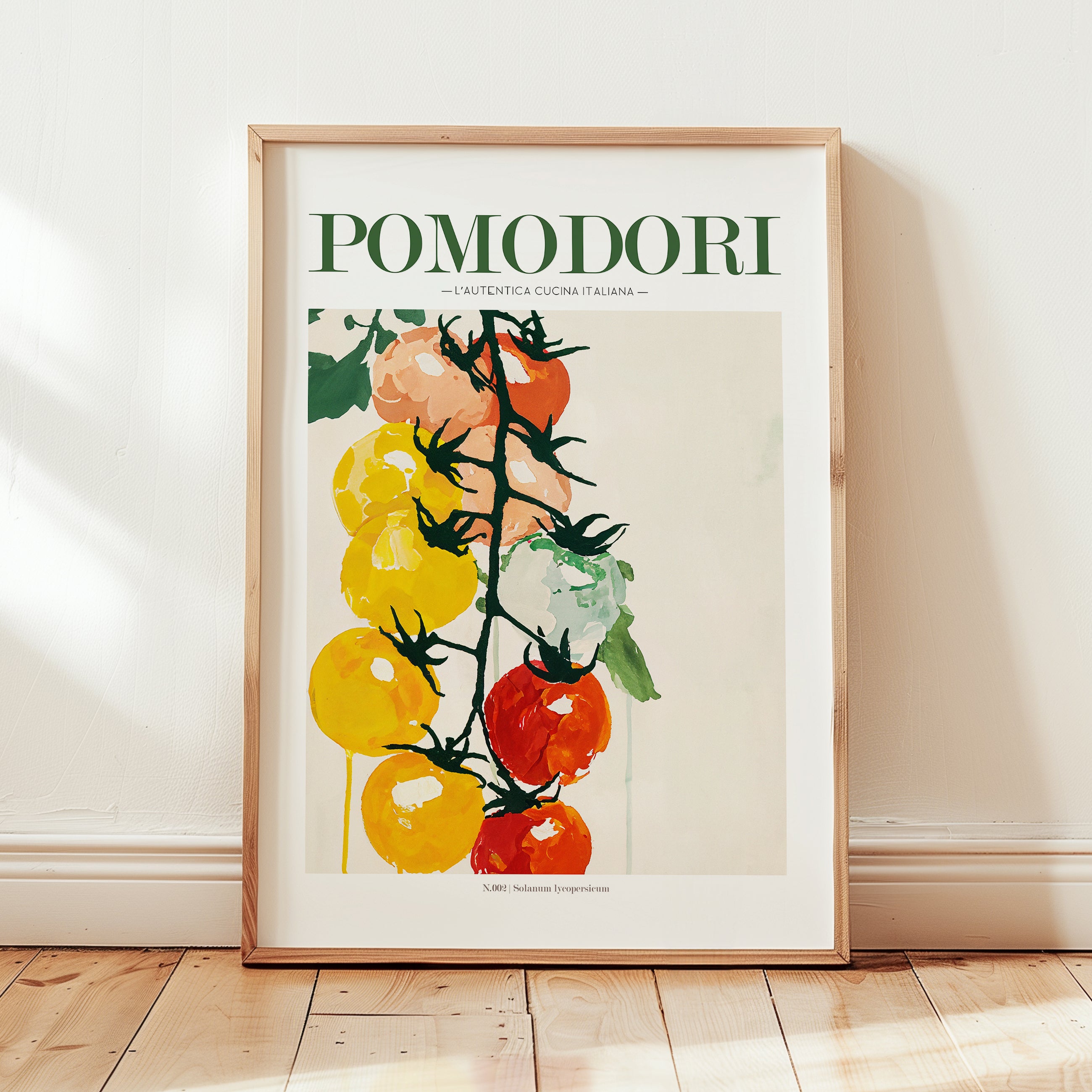 Vine Tomato Poster - Italian Kitchen - Framed Room