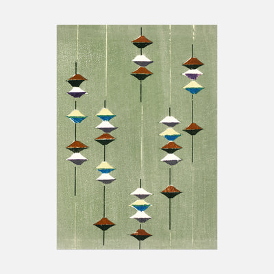 Furuya Kōrin (古谷紅麟) - Shima-Shima - Abacus Poster - Front