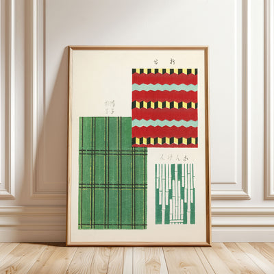 Furuya Kōrin (古谷紅麟) - Shima-Shima - Bamboo Poster - Framed