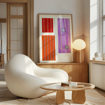 Furuya Kōrin (古谷紅麟) - Shima-Shima - Purple Poster - Room