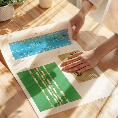 Furuya Kōrin (古谷紅麟) - Shima-Shima - Swimmers Poster - Paper
