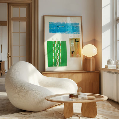 Furuya Kōrin (古谷紅麟) - Shima-Shima - Swimmers Poster - Room