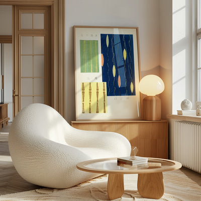 Furuya Kōrin (古谷紅麟) - Shima-Shima - Waves Poster - Room