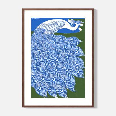 Art Nouveau Peacock Print - Framed