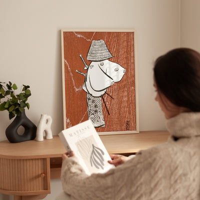 Kamisaka Sekka - Samurai - Framed - Living Room