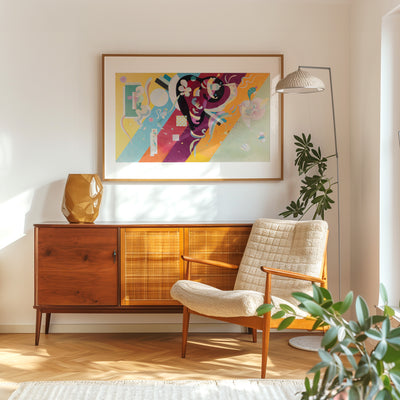 Wassily Kandinsky - La Ligne Blanche - Framed Poster - Living Room