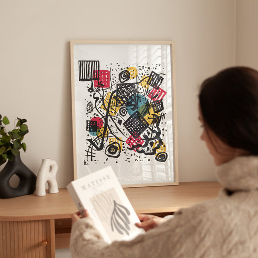Wassily Kandinsky - Small Worlds (Kleine Welten) - Planche V - Framed Poster - Bedroom