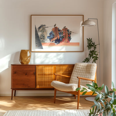 Kogyo Tsukioka _ Noh Theater Play Ikkaku Sennin - Framed Poster - Living Room