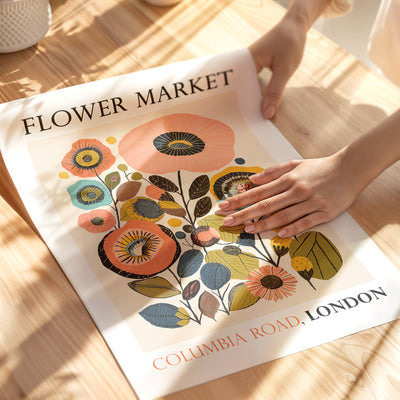 Flower Market Poster - London - Unframed