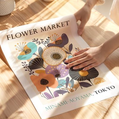 Flower Market Poster - Tokyo - Unframed